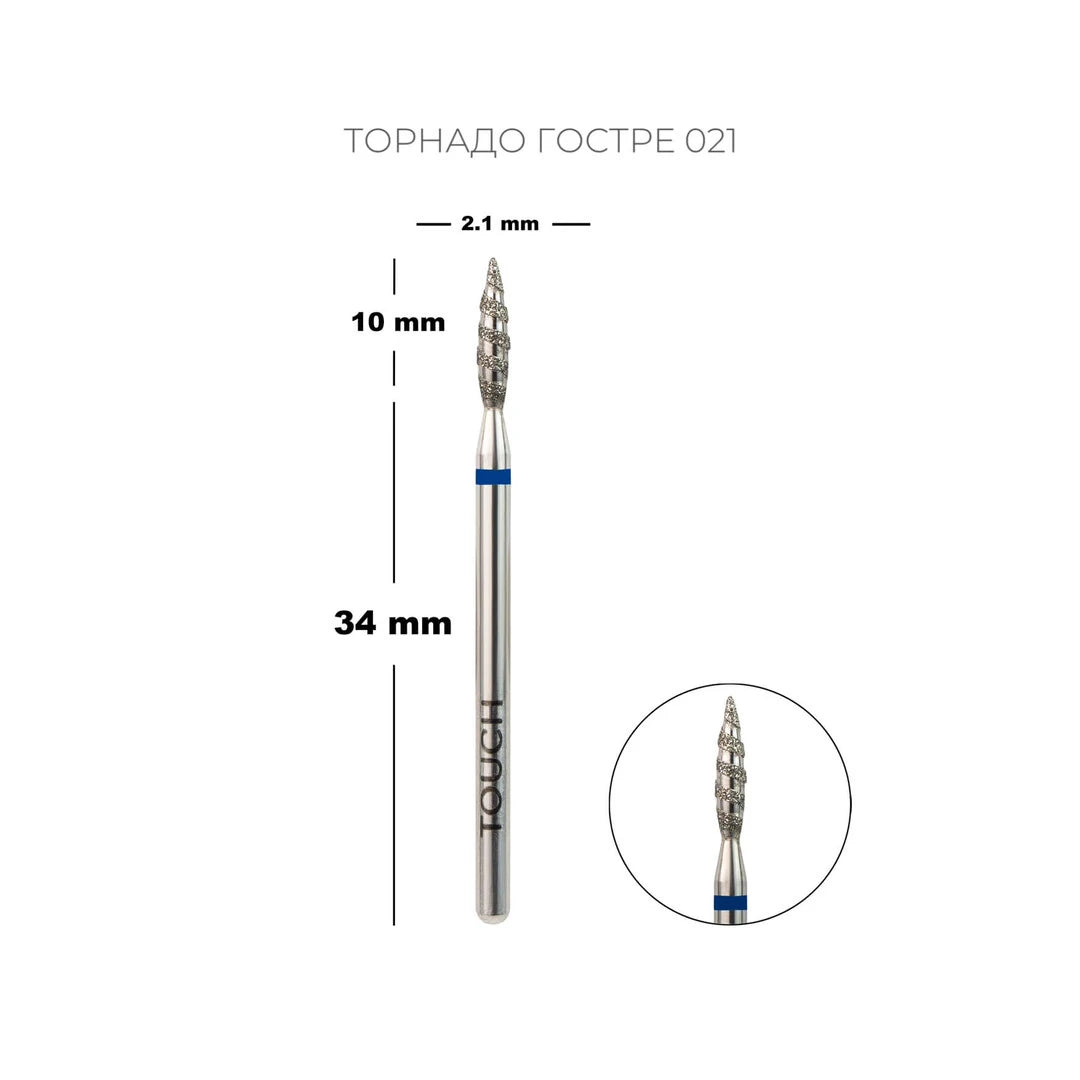 TOUCH Diamantová fréza Tornado modrá 021