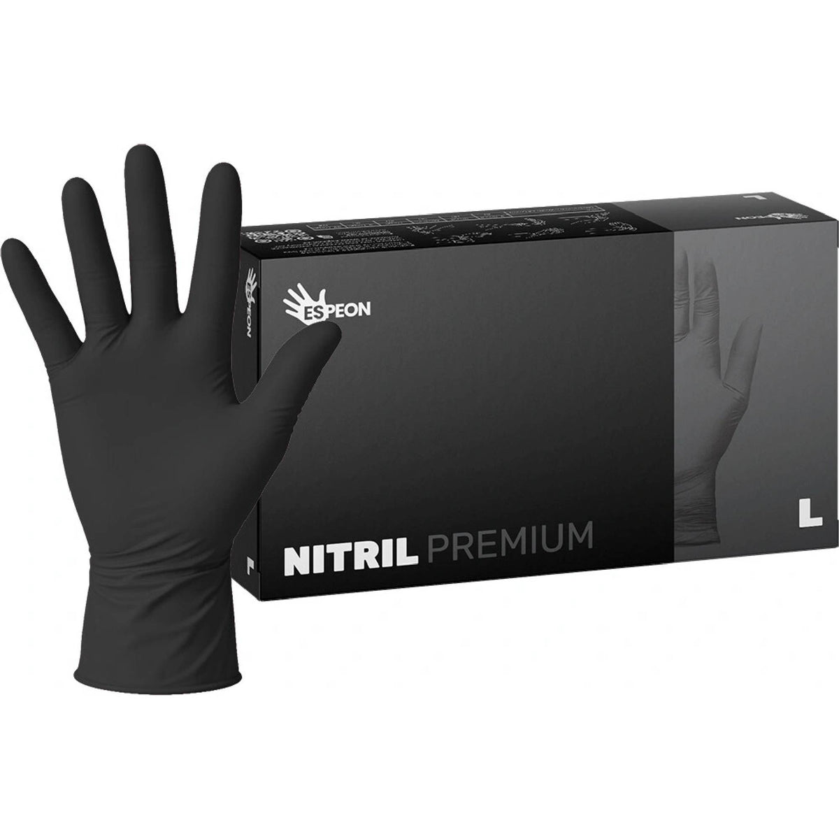 NITRIL PREMIUM nitrilové rukavice, 100 ks, nepudrované, čierne