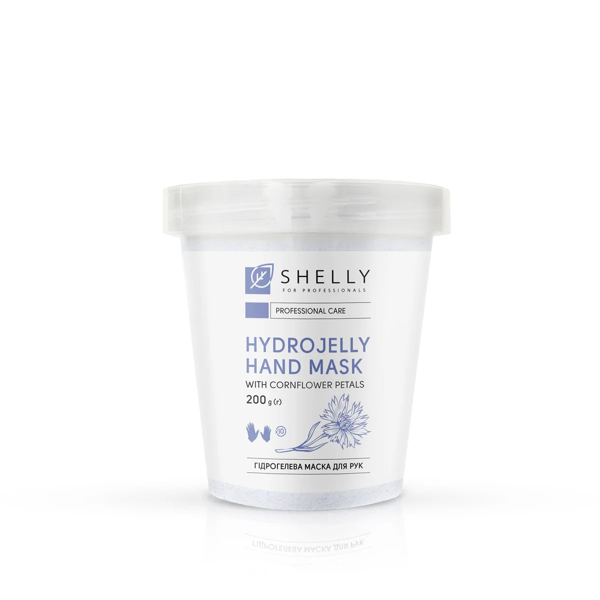 Hydrogélová maska na ruky s okvetnými lístkami nevädze Shelly, 200 g