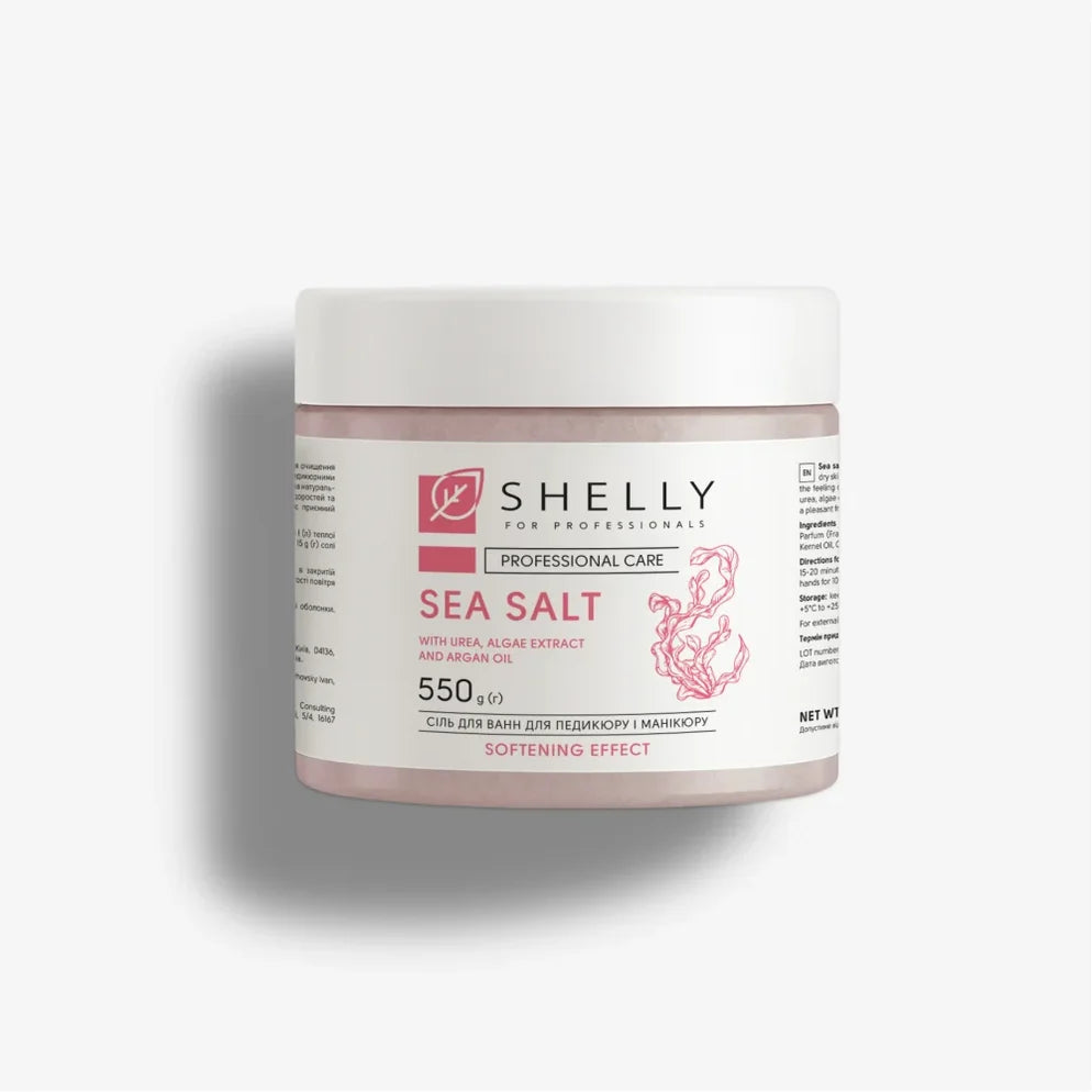 Shelly Soľ do kúpeľa s ureou, extraktom z morských rias a arganovým olejom, 550 g