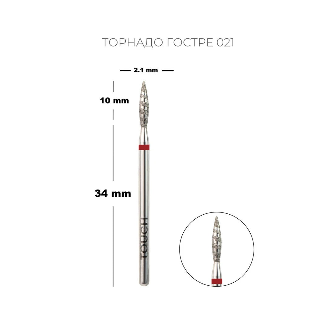 TOUCH Diamantová fréza Tornado červená 021